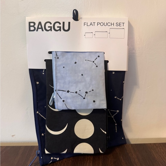 BAGGU Handbags - Baggu Flat Pouch Set Night Sky NWT